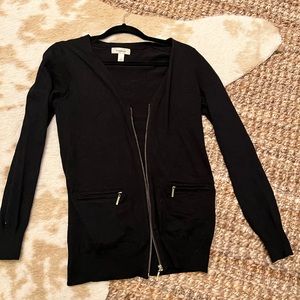 Black Dress Barn Cardigan with Gold Hardware